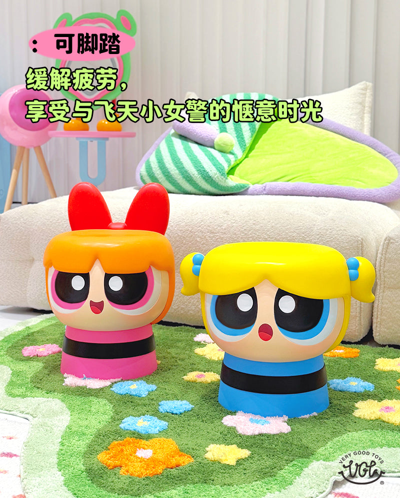 GT Very Good Toys Powerpuff Girls  Bubbles Blossom Buttercup Chair Set of 3