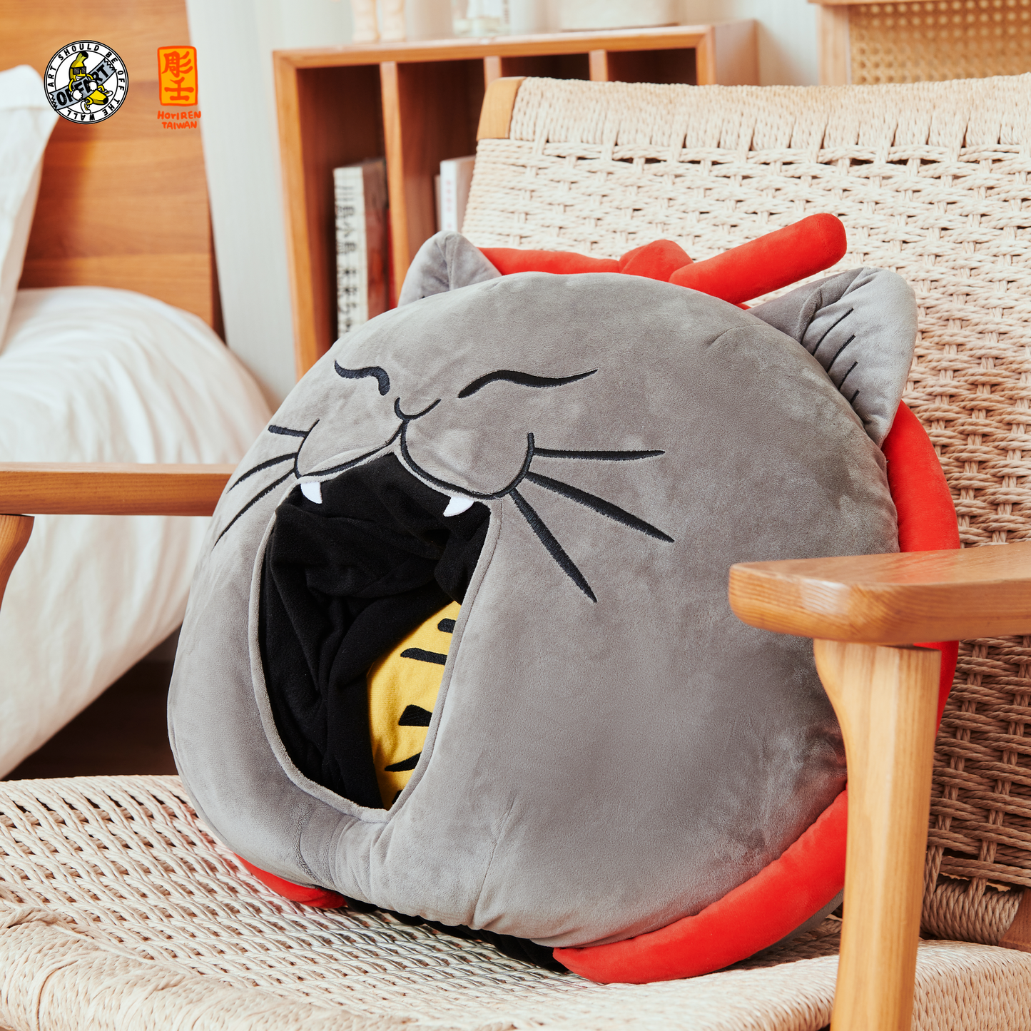 OFFART X Horiren Money Biting Cat Plush Pillow